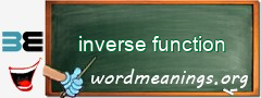 WordMeaning blackboard for inverse function